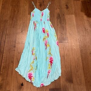 Light Blue Floral Maxi Dress